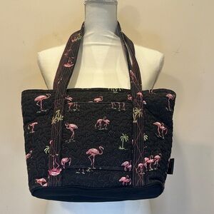 Donna Sharp Quilted Flamingo Handbag
